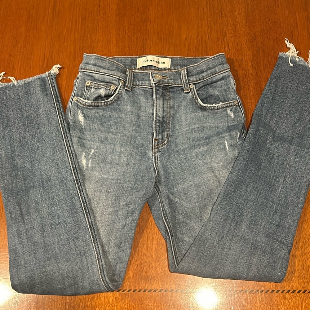 Reformation straight leg jeans
